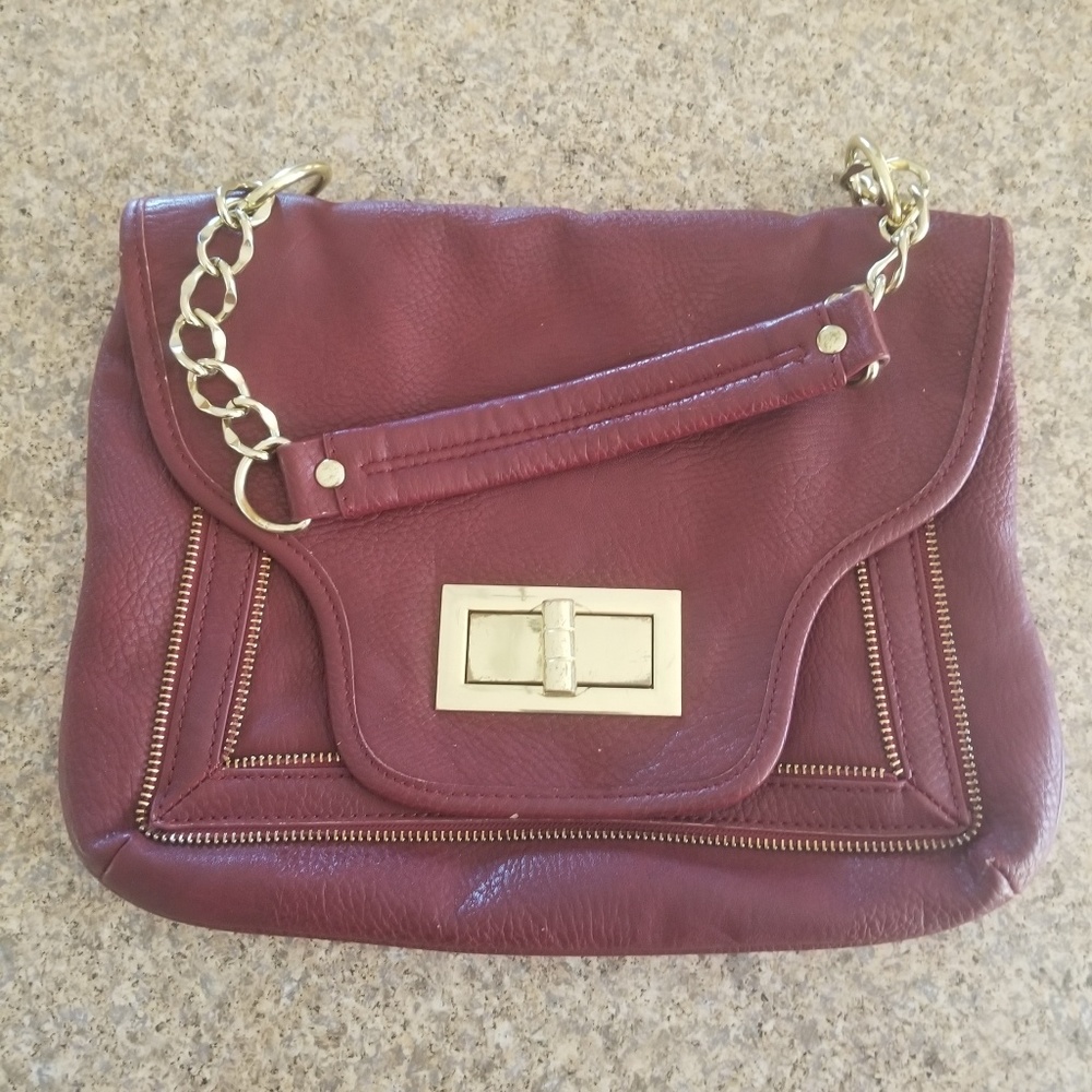 Olivia + Joy New York maroon purse